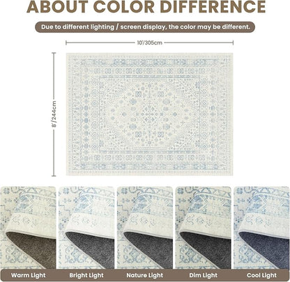 8x10 Area Rugs for Living Room, Large Washable Rug, Dining Room, Low Pile - Image 2