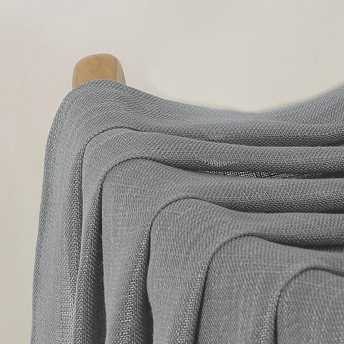 Chyhomenyc Extra Long Charcoal Grey Semi Sheer Curtains 120 Inches Long 2 Panels - Image 9