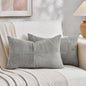 Fancy Homi 2 Packs Grey Long Lumbar Decorative Throw Pillow Covers 12x24 Inch by Fancy+Homi