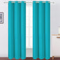 Teal Blackout Curtains/42 x 84 Inch/Set of 2 Panels Thermal Room Darkening by Lemomo