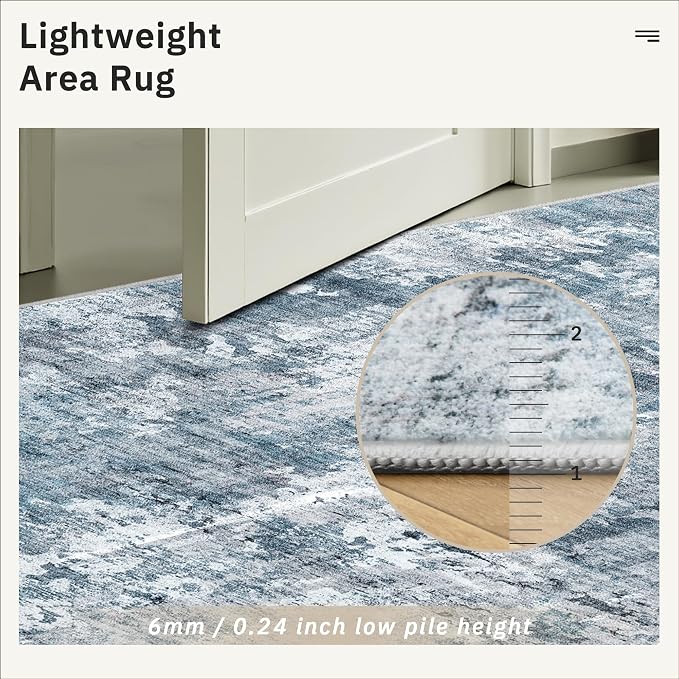 Soalmost Abstract 3x4 Rugs, Small Washable Area Rug - Image 7