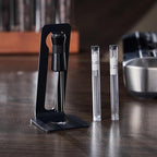 Complete 51mm Espresso Machine Accessories Kit – Walnut Handle Tamper, Coffee Distributor, WDT Tool, Knock Box, and Tamping Station