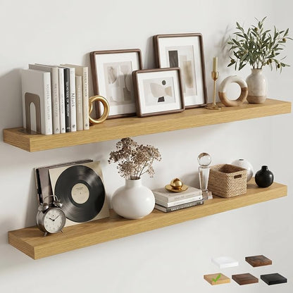 FLYJOE Floating Shelves for Wall, 55 Inch Floating Shelves Set of 2, Kitchen by FLYJOE