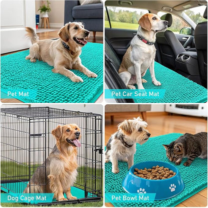 OLANLY Dog Door Mat for Muddy Paws 59x35, Super Absorbent Chenille Mud Mat | - Image 7