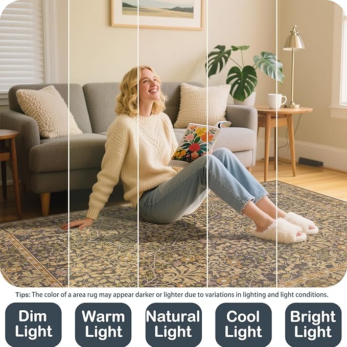 Extra Large 10x14 Area Rug for Living Room, Washable Rugs for Dining Room - Image 5
