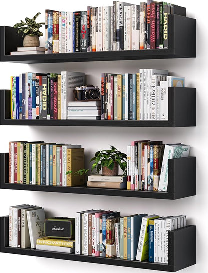 Wall Bookshelf, U Shaped Floating Bookshelf, Hanging Bookshelves by Unknown