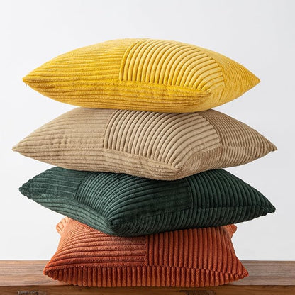 MIULEE Fall Green Rust Throw Pillow Covers 18x18 Inch Set of 4 Boho Farmhouse - Image 8