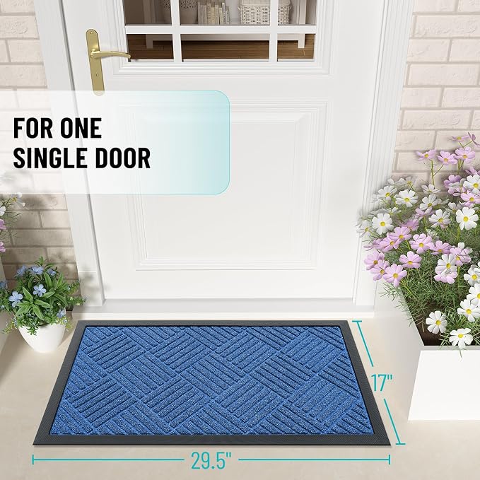 OLANLY Front Door Mat Outside Entrance, Waterproof Heavy-Duty Doormat | 29.5x17 - Image 2