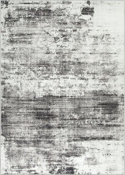 10x14 Area Rugs for Living Room: Washable Abstract Black Grey Carpet | Non-slip - Image 10