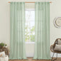 Fresh Green Linen Curtains for Living Room Bedroom 2 Panels | 84 inch Length by LAMIT