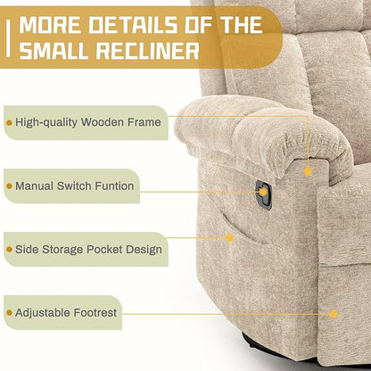 Korser Recliner Chair, Small Rocker Recliner Chair - Image 6