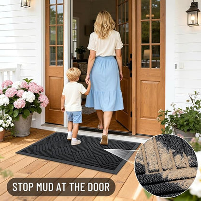 OLANLY Front Door Mat Outside Entrance 47x23, Waterproof Heavy-Duty Doormat | - Image 7