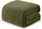 Exclusivo Mezcla Soft Waffle Fleece Bed Blanket King Size, Olive | Lightweight by ExclusivoMezcla
