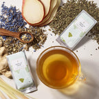 Tea Forte Lotus Single Steeps Loose Leaf Premium Tea Gift Set Sampler, 15 Count 3 of Each Assorted Blends, Pre-Portioned Single Serve Pouches, Steeps 12 oz