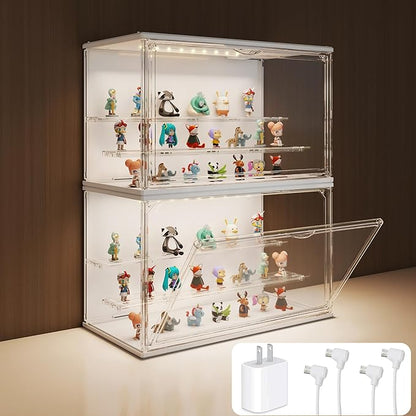 Clear Display Case for Collectibles, 3-Tier Adjustable Figure Display Case by Unknown
