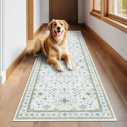 Turkish 3x8 Wide Hallway Runner by HazoHaus