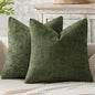 MIULEE Decorative Couch Throw Pillow Covers 20x20 Inch Olive 2 Pack | Modern by MIULEE