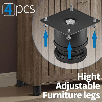 2 Inch Metal Furniture Legs Stainless Steel Adjustable Legs Black Metal Legs - Image 5