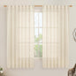 Linen Curtains 63 Inch for Bedroom Light Filtering Panels 60 x 63 Inch by LAMIT