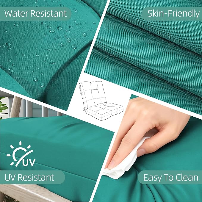 Outdoor Chair Cushion, High Back Soft Seat Pad - Image 5
