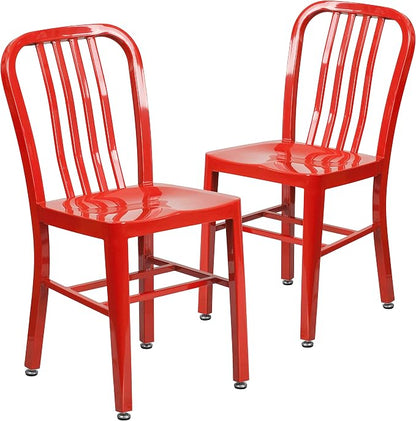 Flash Furniture Gael Indoor/Outdoor Modern Metal Dining Chairs, - Image 3