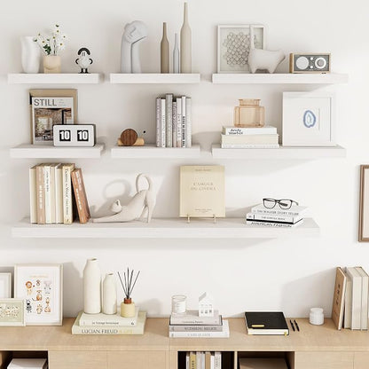 Acovy 16 Inch Floating Shelves, Wooden Shelves - Image 8