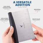 Stainless Steel Griddle Scraper for Flat Tops, Multipurpose Bench Scraper for Kitchen & Outdoor BBQ, Durable Bread Dough Cutter, Grill Scraper for Chopping, Dicing, Mixing Food and Cleaning