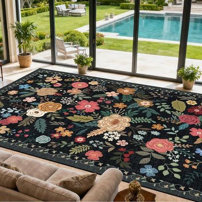 Extra Large 10x14 Area Rug for Living Room, Washable Rugs for Dining Room - Image 3