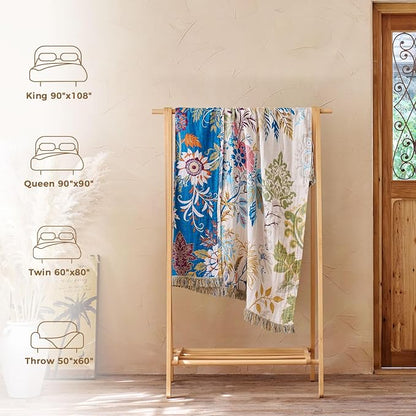 LUTBM Boho Throw Blanket for Couch Sofa Chair Cotton Summer Blankets for - Image 6