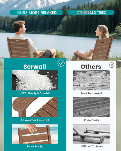SERWALL Outdoor Rocking Chair, Oversized Rocking Chair - Image 5