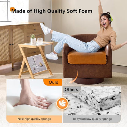 VINGLI 360°Swivel Accent Chair - Image 6