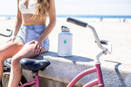 HYDRO CELL Stainless Steel Insulated Water Bottle with Straw - For Cold & Hot Drinks - Metal Vacuum Flask with Screw Cap and Modern Leakproof Sport Thermos for Adults (White 64oz)