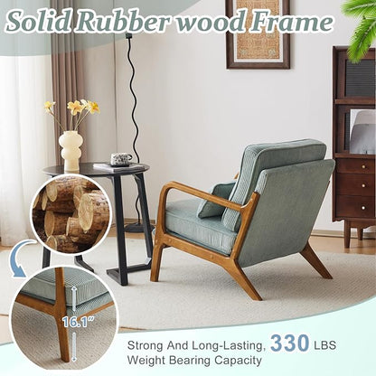 VINGLI Upgraded Premium Corduroy Accent Chair, Upholstered Arm Chair, Solid - Image 5