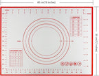 Yansumi Silicone Pastry Mat Extra Large Non-Slip Mat for Rolling Dough Pie Crust and Baking Non-Stick with Measurements (16x12, Red)