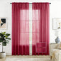 SpaceDresser Check Sheer Curtains 45 Inches Long by SpaceDresser