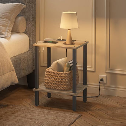 TUTOTAK End Table with Charging Station, Small Side Table with Outlets - Image 5