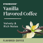 Starbucks Ground Coffee, Vanilla Flavored Coffee, Naturally Flavored, 100% Arabica, 6 bags (11 oz each)