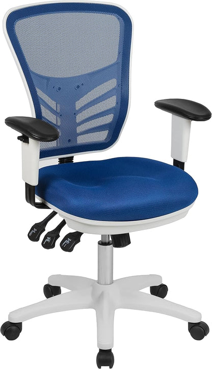 Flash Furniture Nicholas Mid-Back Blue Mesh Multifunction Executive Swivel by FlashFurniture