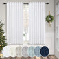 White Back Tab Curtains 45 Inch Length by Pitalk
