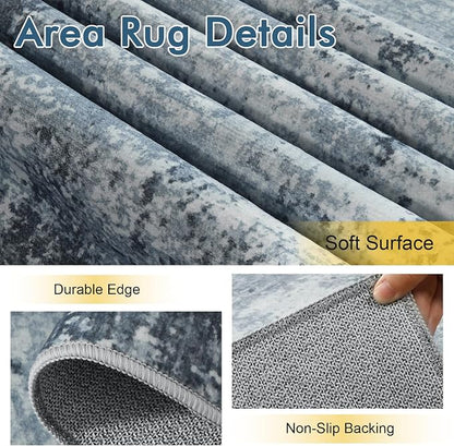 4x6 Ft Area Rugs for Living Room, Soft Non-Slip Washable Rugs Modern Abstract - Image 6