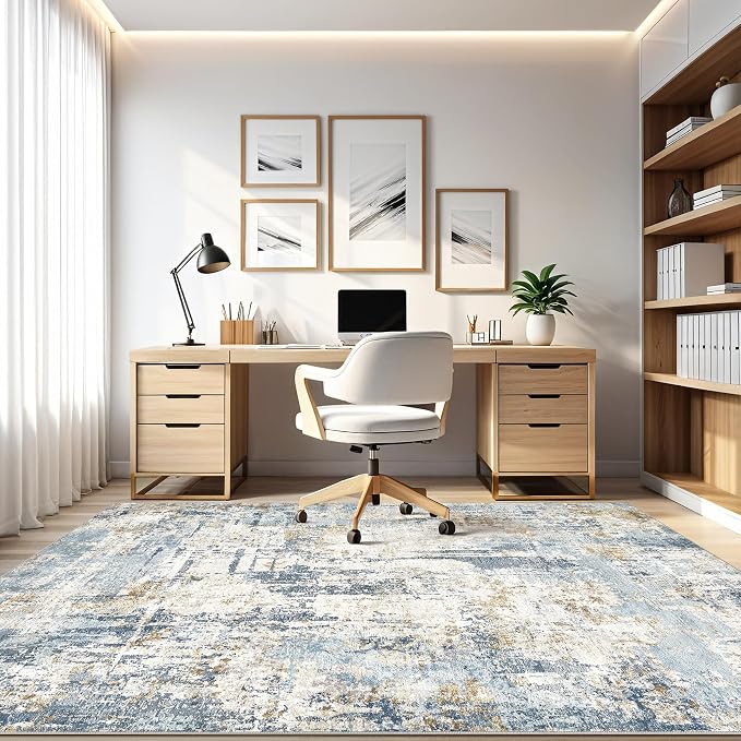 LOONGRUG 7x10 Area Rug Washable Large Neutral Modern Living Room Rugs | - Image 7
