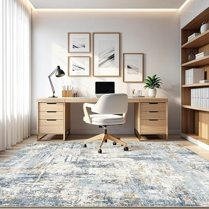 LOONGRUG 7x10 Area Rug Washable Large Neutral Modern Living Room Rugs | - Image 7