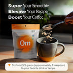 Om Master Blend Mushroom Powder – Organic Mushroom Supplement with 10 Mushrooms and Ashwagandha - Support Immunity, Gut Health & Stress Relief, 6.34 oz (80 Servings)