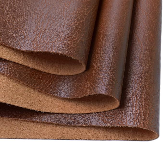 Wento Thick Faux Leather Fabric Soft Skin Grain PU Leather by Wento