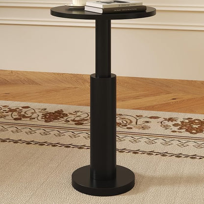 LAATOOREE Small Round Side Table, Accent Drink Coffee Table, Pedestal End Table - Image 6