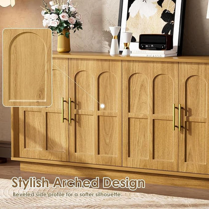 67'' Modern TV Stand for TVs up to 75'', Long Media Console - Image 6
