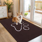 OLANLY Dog Door Mat for Muddy Paws 54x32, Paw Print Design Chenille Mud Mat | by OLANLY