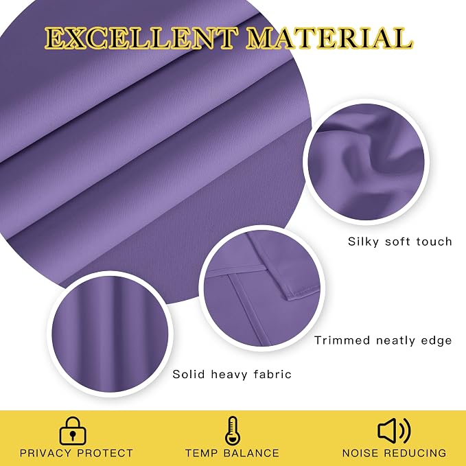NICETOWN Room Darkening Short Curtain 54 inches Long - Image 2