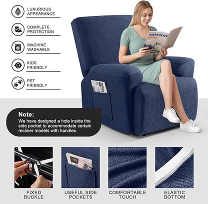 Timeles Recliner Covers Extra Wide Recliner Chair Cover Reclining Sofa - Image 3