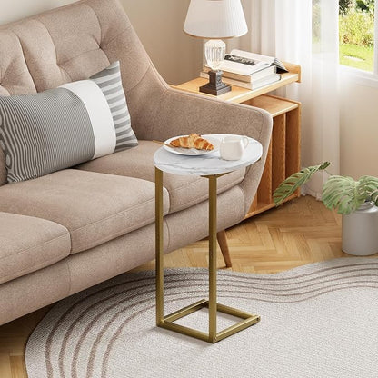 C Shaped End Table, Oval Couch Side Tables - Image 3